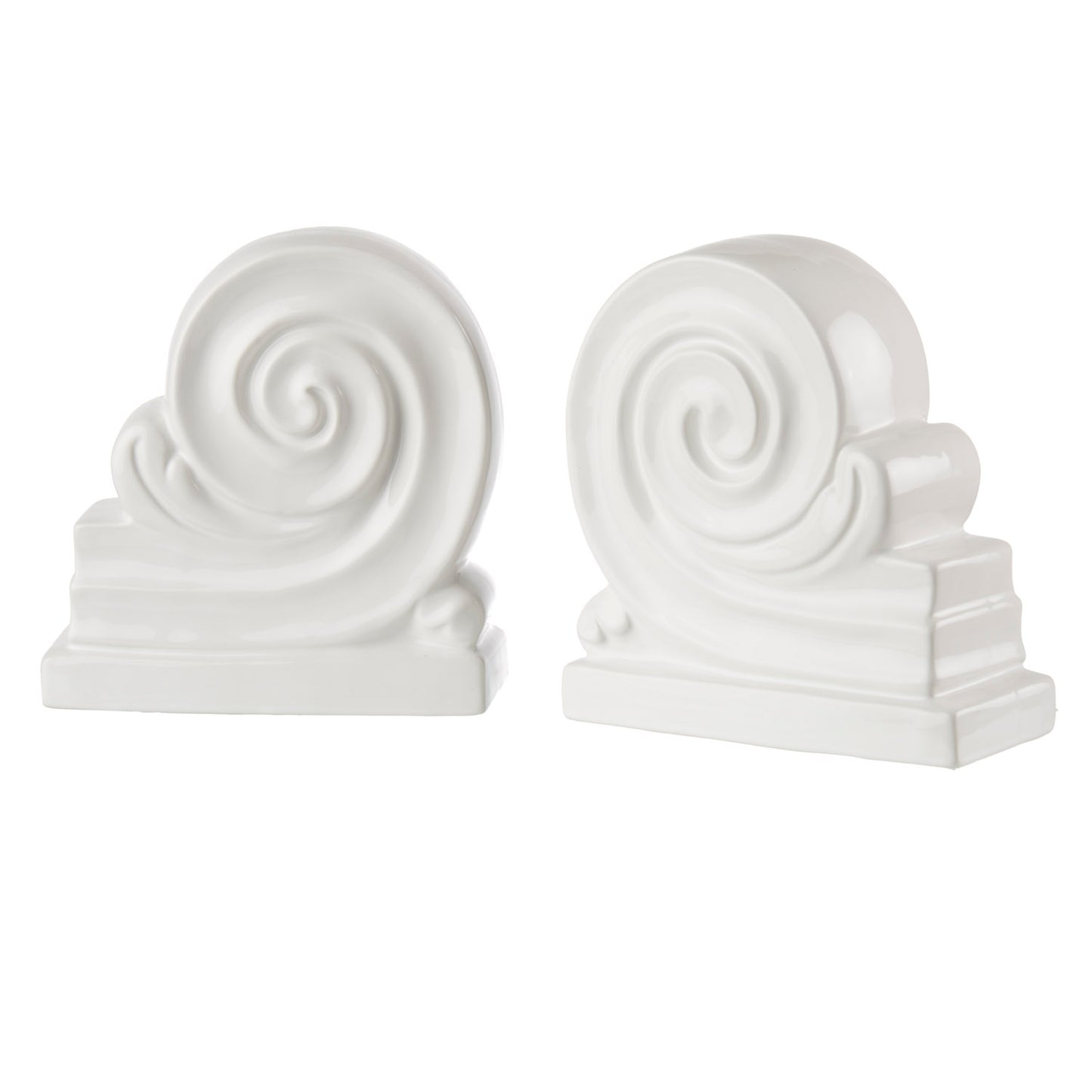 Fermalibri porcellana capitello fashion l'oca nera 2pz