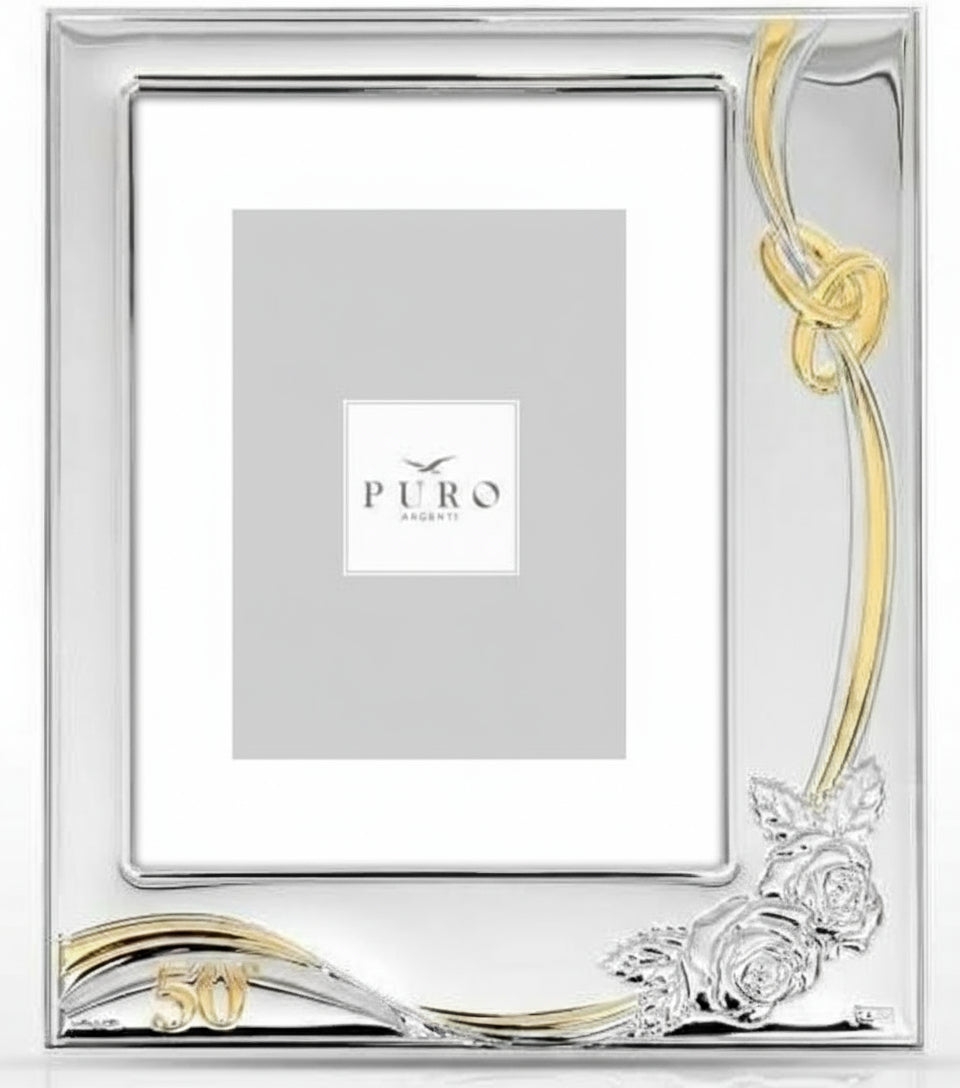Portafoto argento 50° Rose Puro