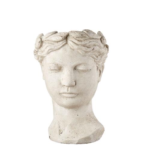 Vaso scultura testa donna