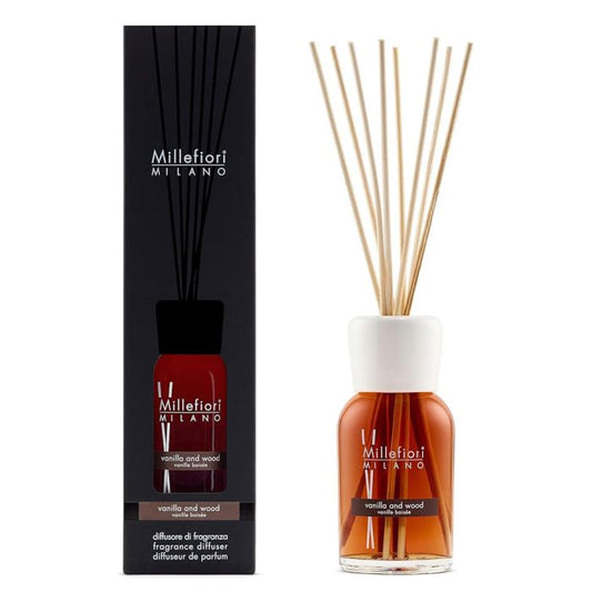 Diffusore profumazione stick 100 ml Vanilla & wood Millefiori Milano
