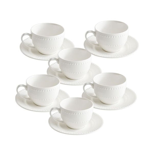 Tazza caffè 6 pezzi Collina Porcellana Bianca