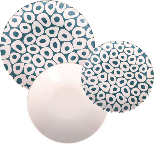 Servizio piatti 12 pz sea stones rose & tullipani