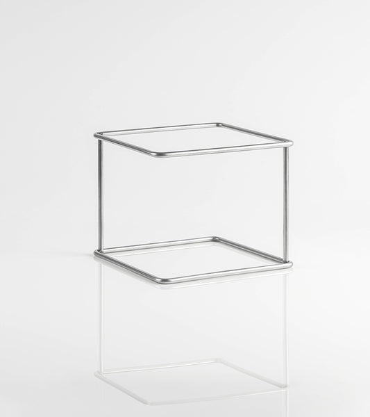 Alzata Cube KnIndustrie in Acciaio Inox 22x22 cm - Design Italiano
