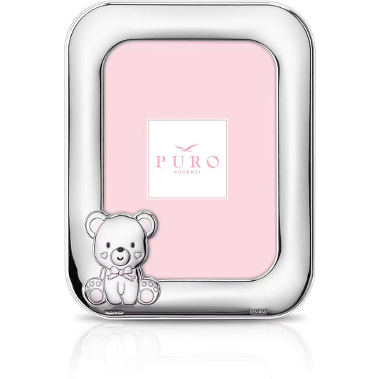 Portafoto argento Orsetto 13x18 rosa Puro