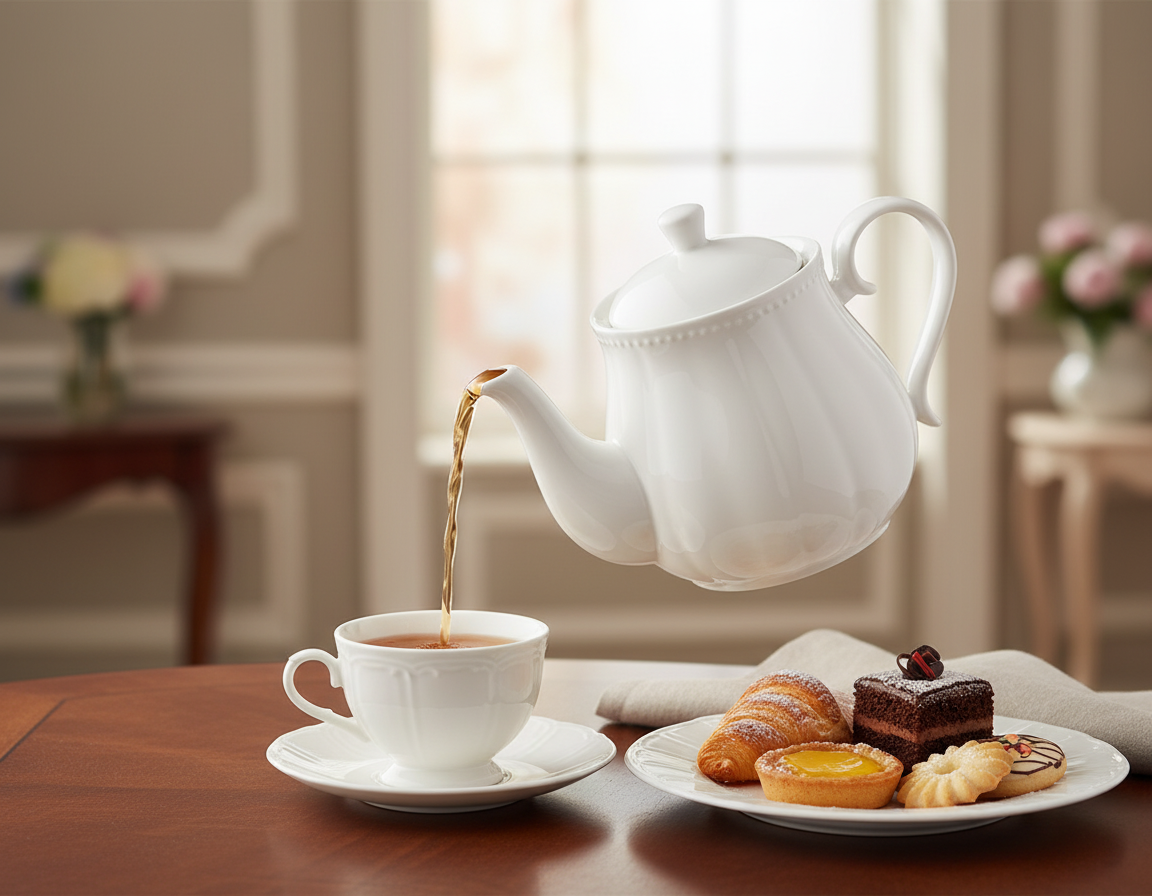 Teiera Ducale Porcellana Bianca