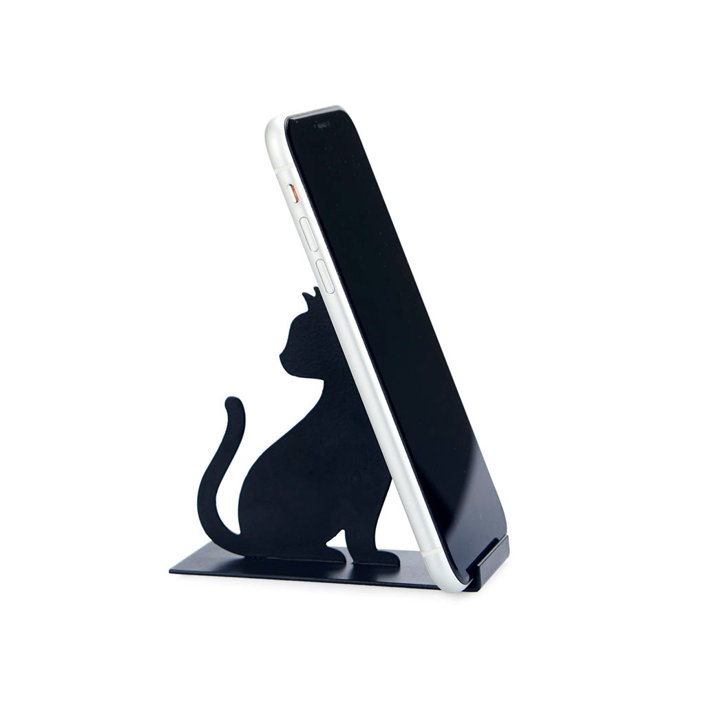 Supporto smartphone Feline nero metallo