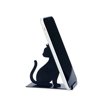 Supporto smartphone Feline nero metallo