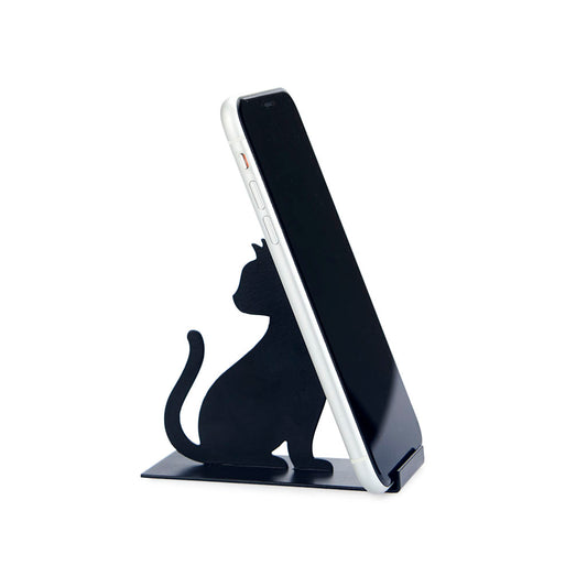 Supporto smartphone Feline nero metallo